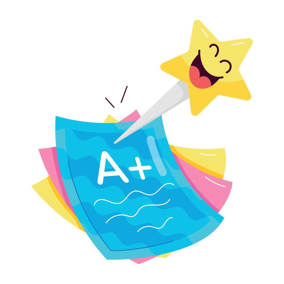Ready to use flat sticker of a grade vector
