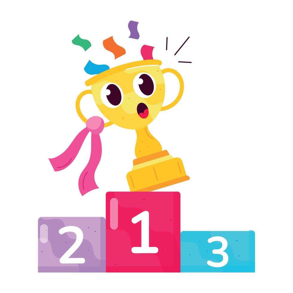 Latest flat sticker of first position vector