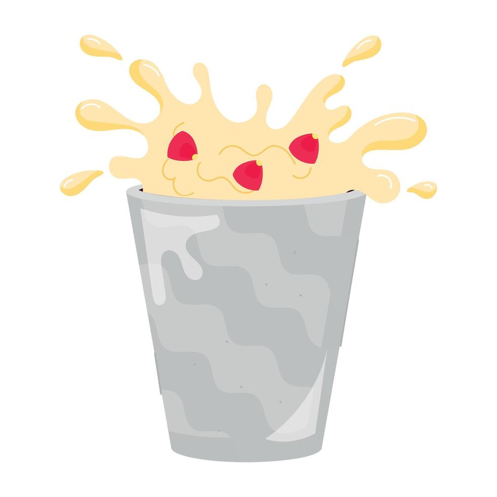 Check out this flat sticker of drink splash vector
