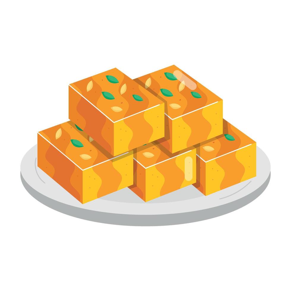 Premium flat sticker of mohanthal vector