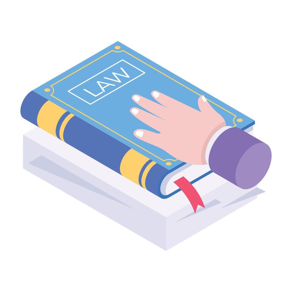 Check out isometric icon of oath vector