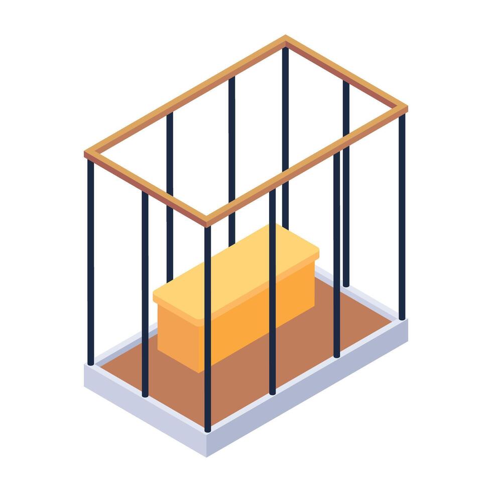 Premium isometric icon of holding cell vector