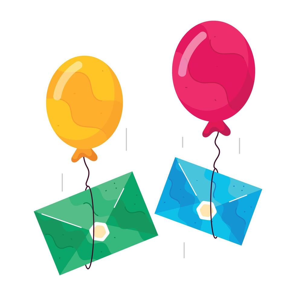 Grab this flat sticker of party invitations vector