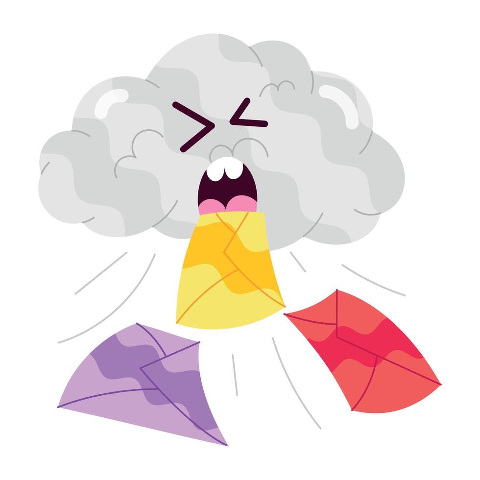 A well-designed flat sticker of email cloud vector
