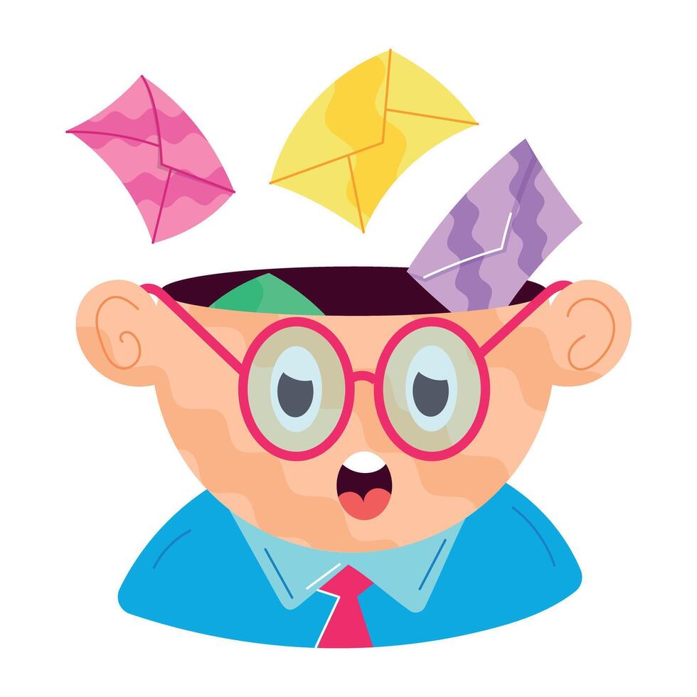 Trendy flat sticker of business mail vector