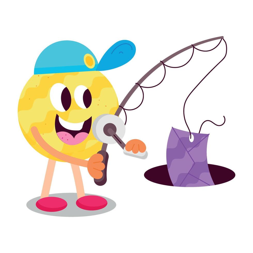 A well-designed flat sticker of email phishing vector