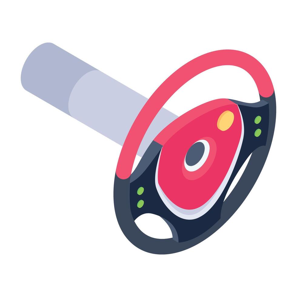 Check out isometric icon of a steering wheel vector