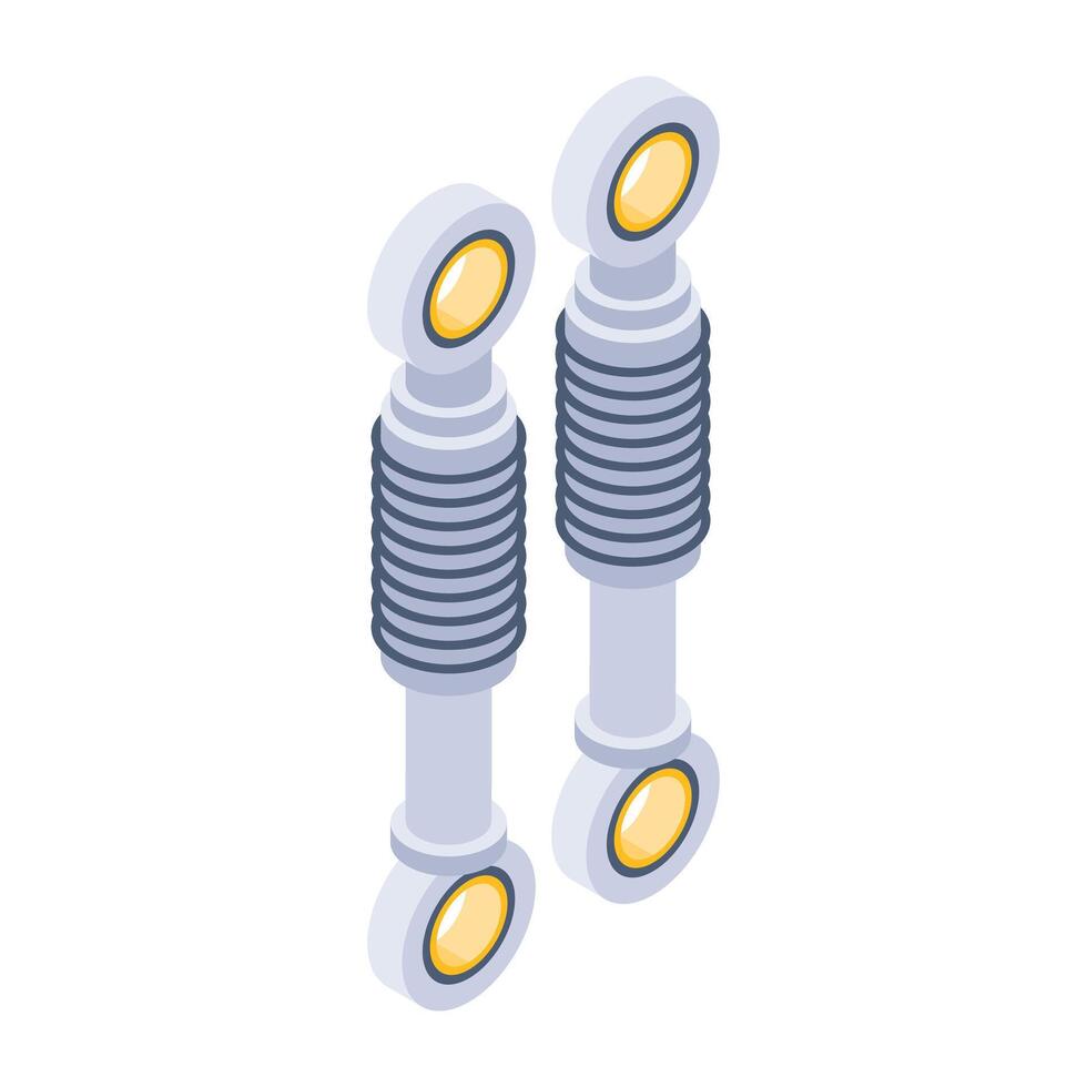 Download isometric icon of shock absorbers vector