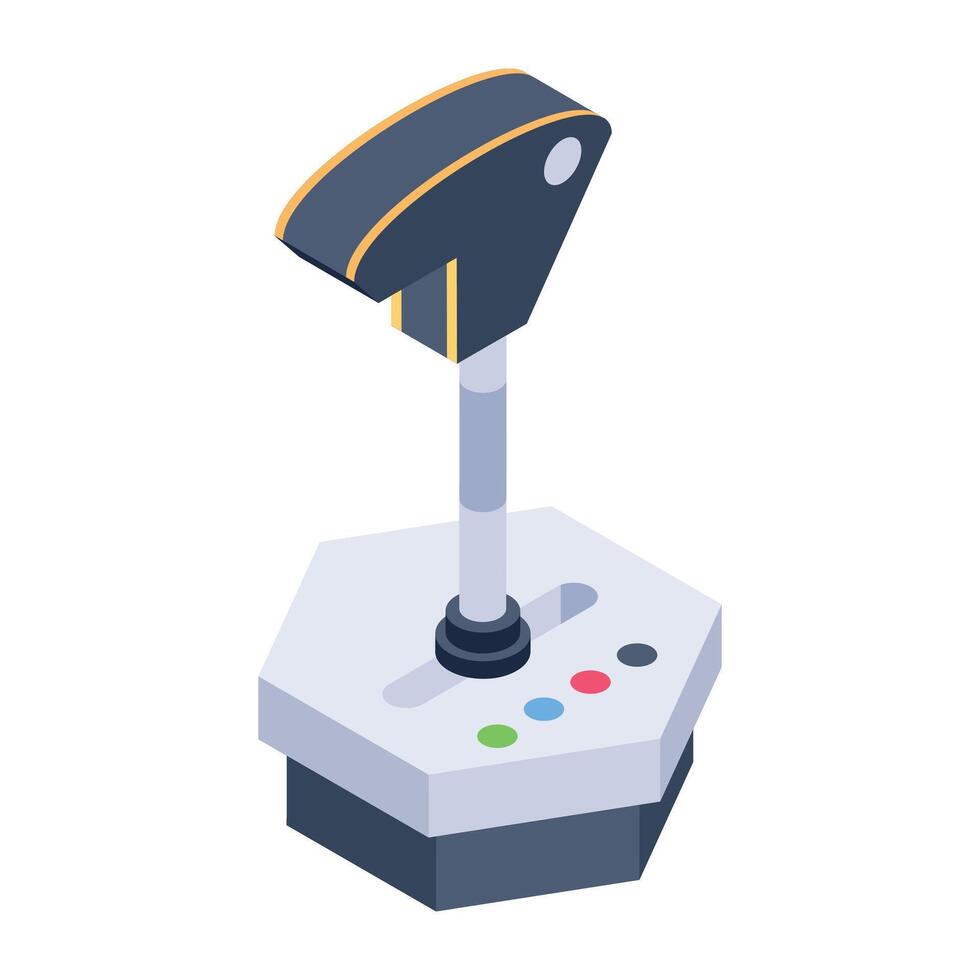 Scalable isometric icon of a gear stick vector