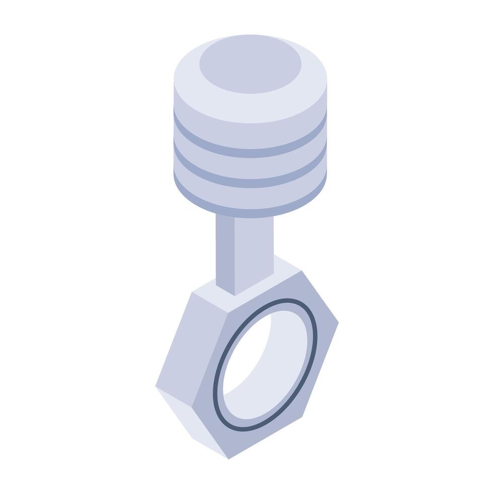 Get this isometric icon of a motor piston vector