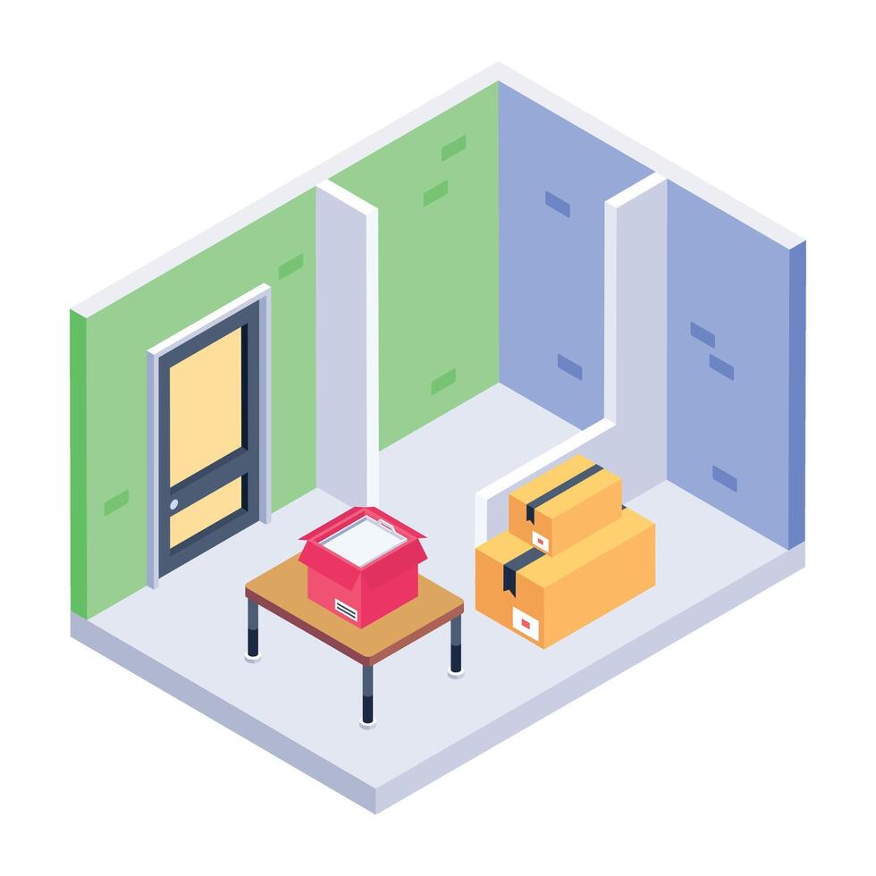 Check out isometric icon of relocation vector