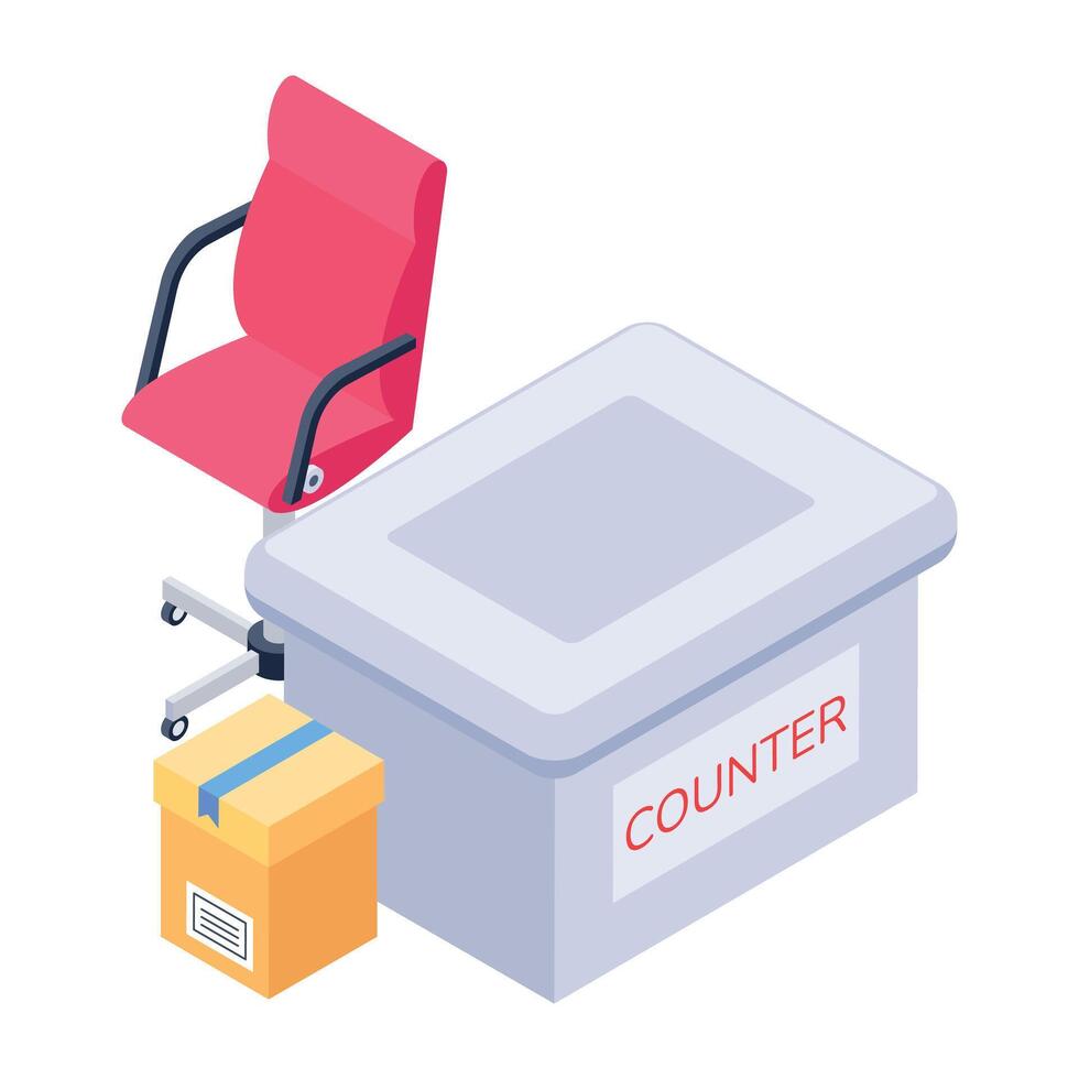 Ready to use isometric icon of moving counter vector