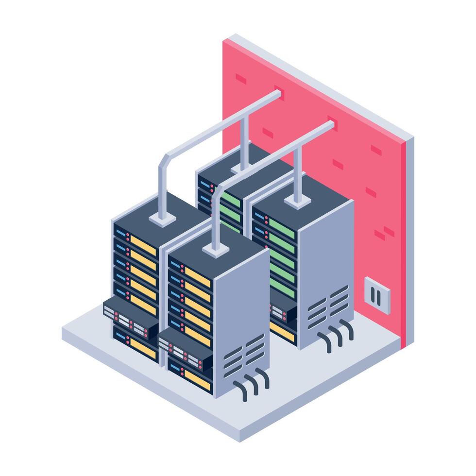 Check out isometric icon of server cooling vector