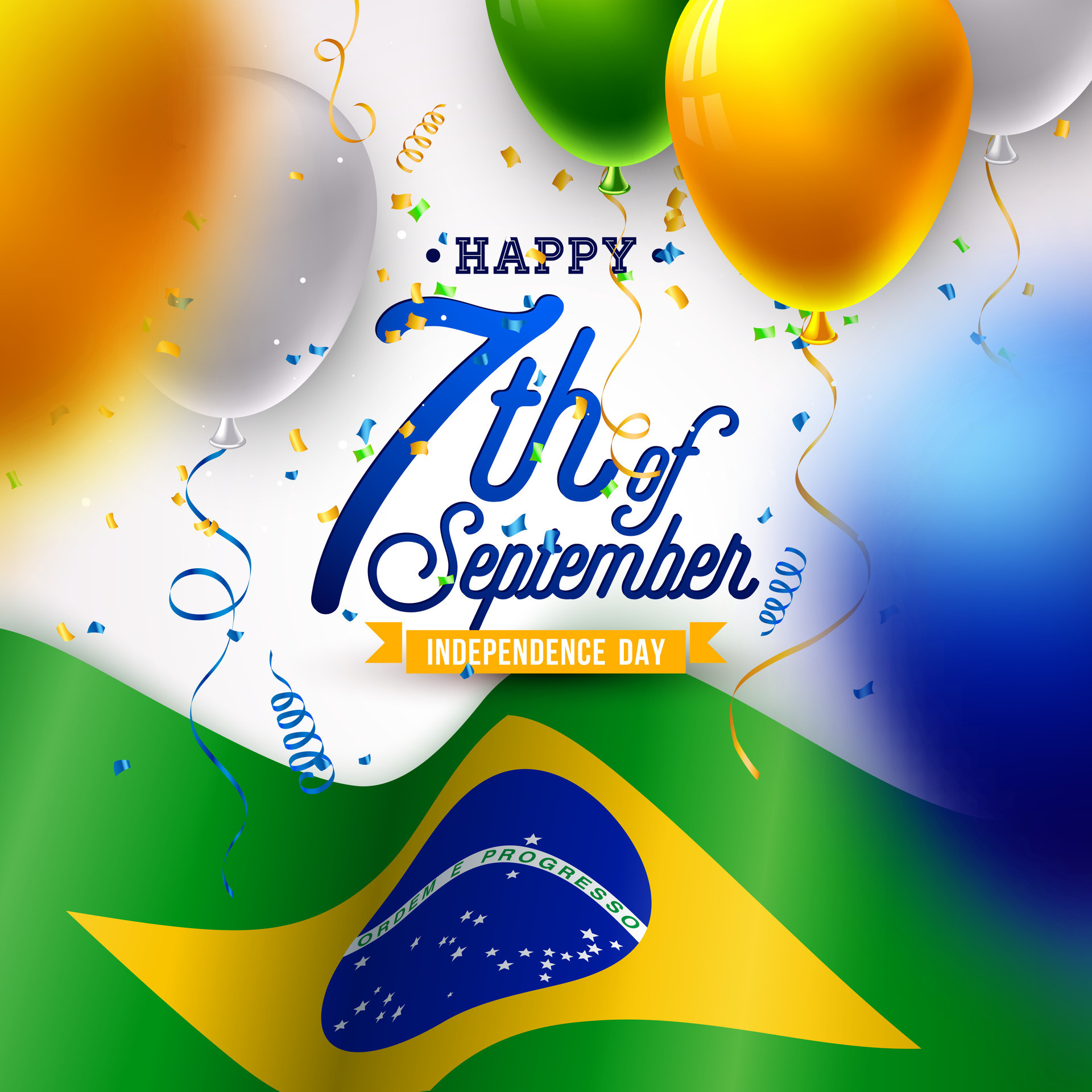 Brazil Independence Day Illustration With Flag And Party Balloon On brazil-independence-day-illustration-with-flag-and-party-balloon-on