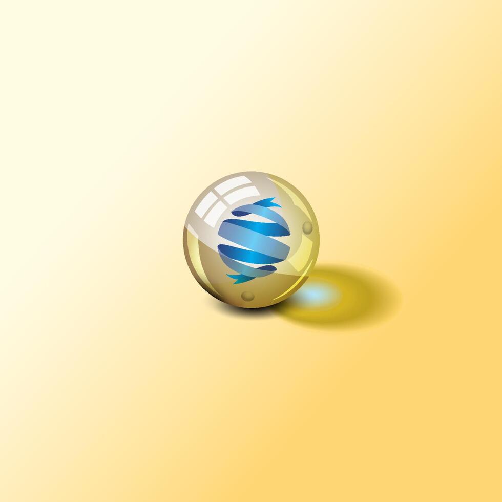 realistic marble blue ribbon vector
