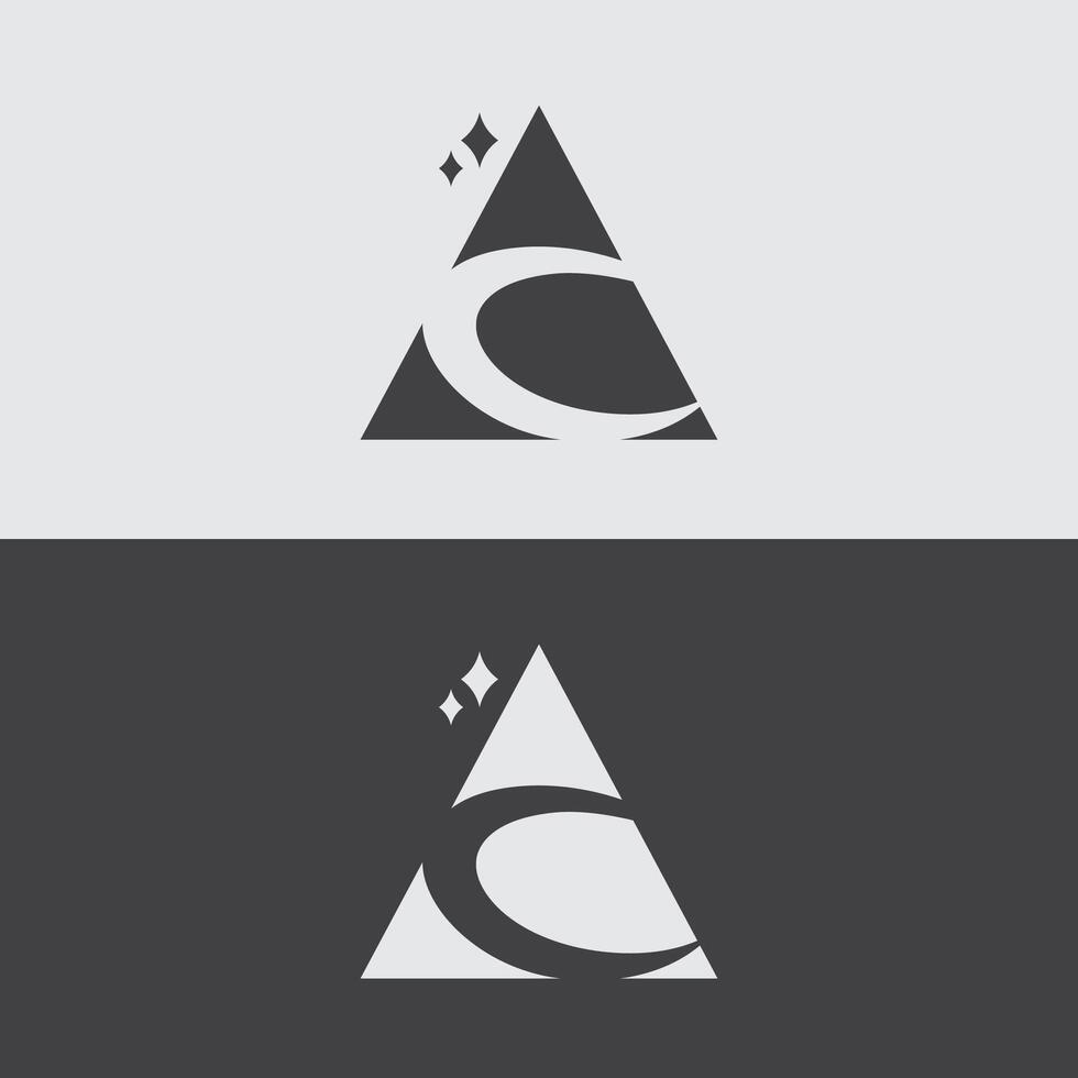 C or AC Unique Initial Logo Design . Suitable For Any Creative Business vector