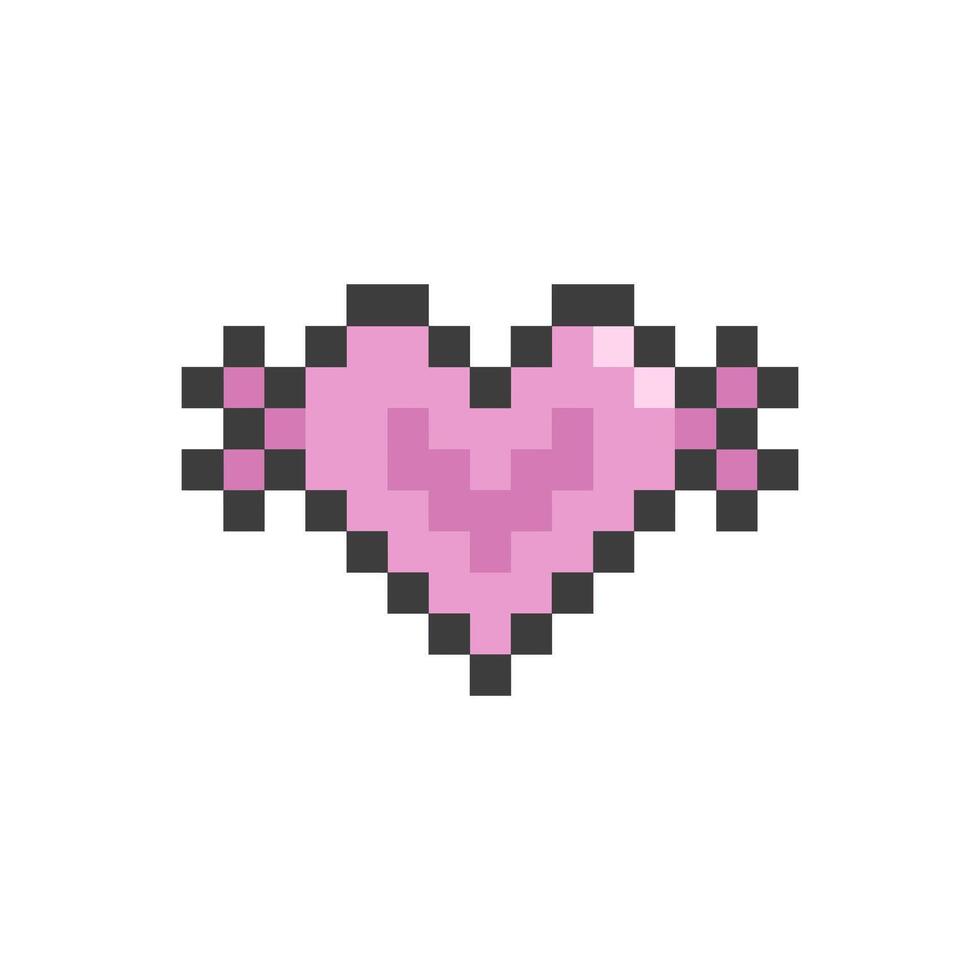 love pixel art vector
