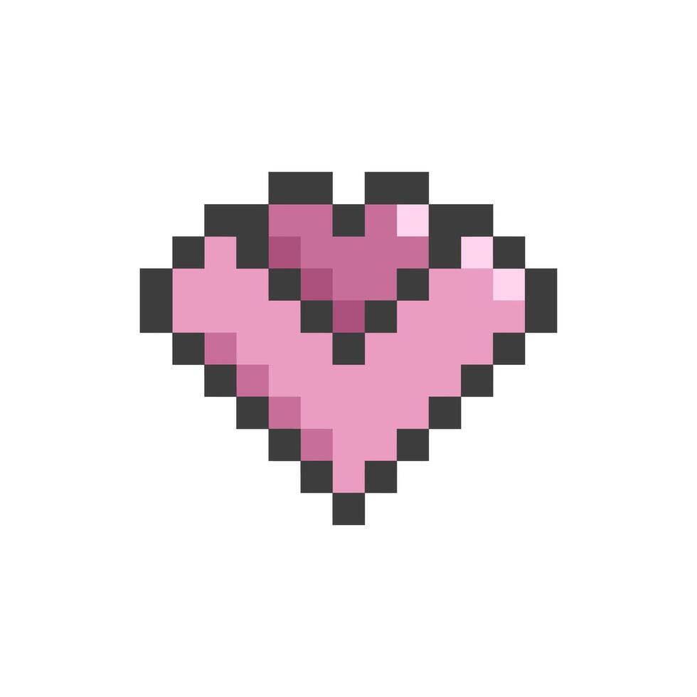 love pixel art vector