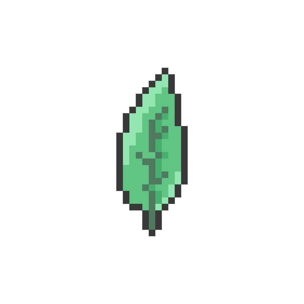 leaf pixel art for dynamic digital projects and designs. vector