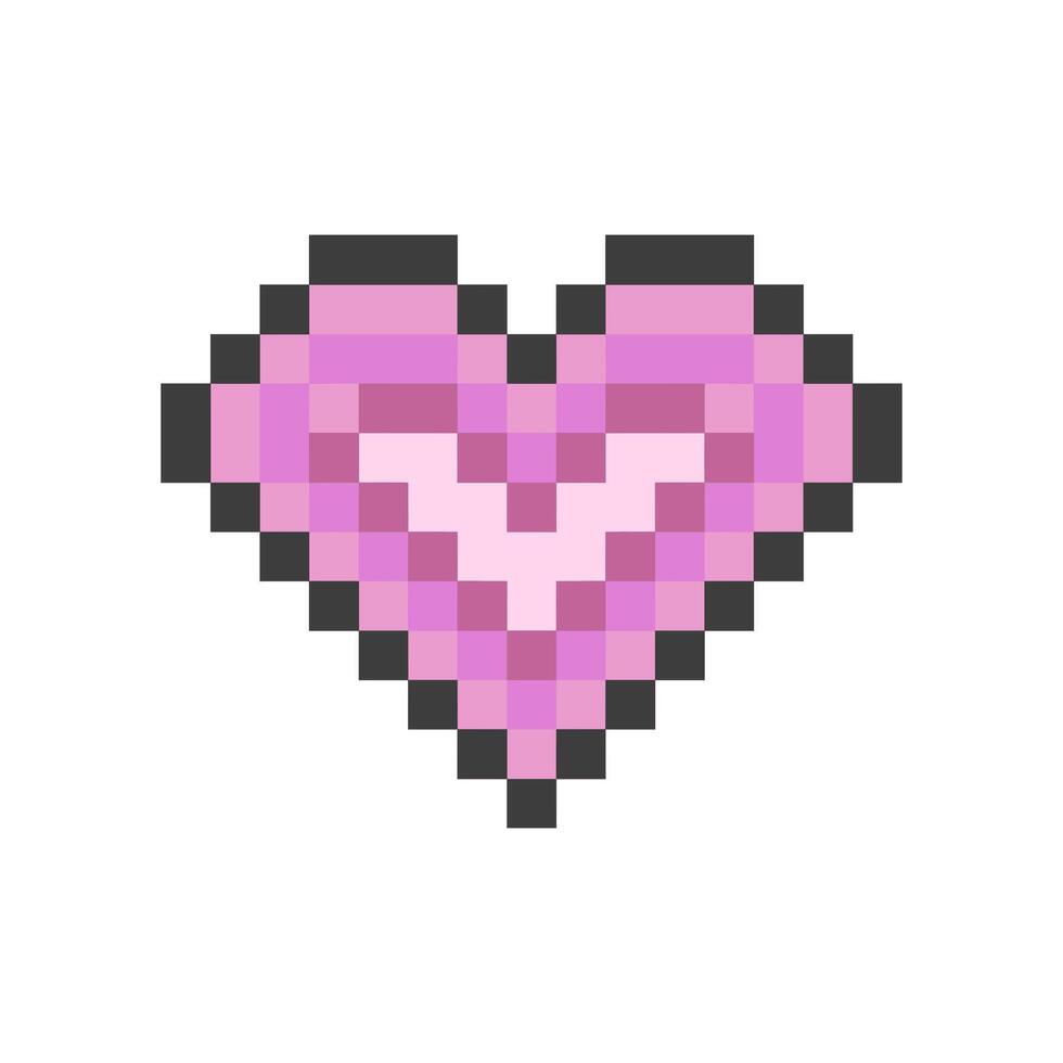 love pixel art vector