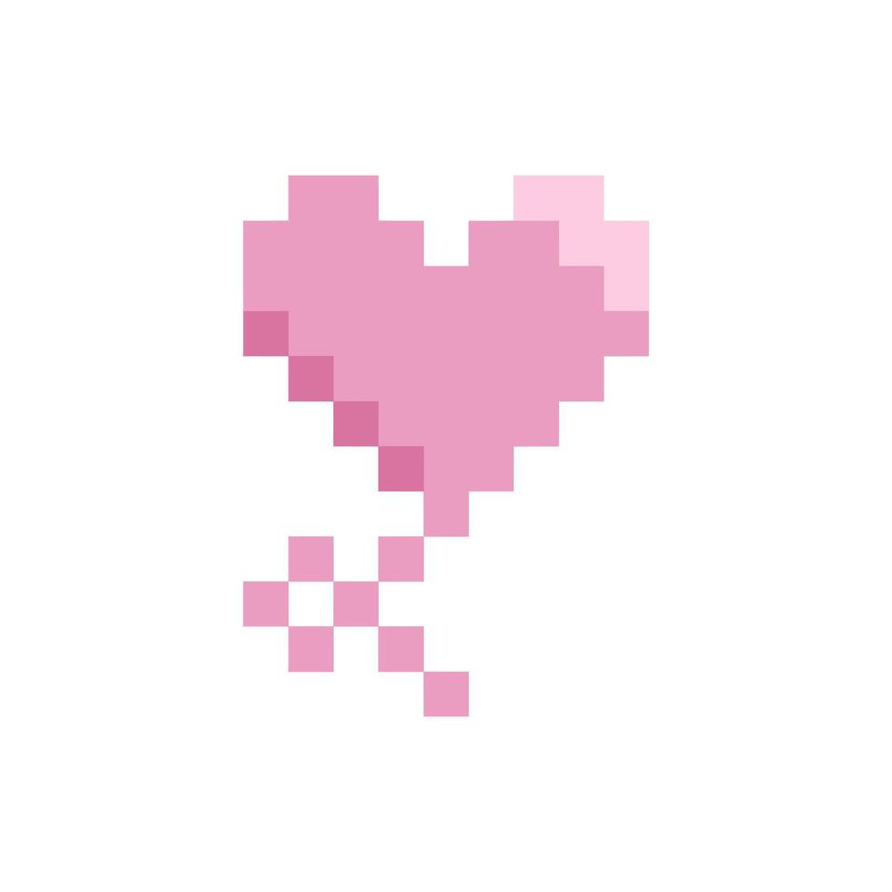 love pixel art vector