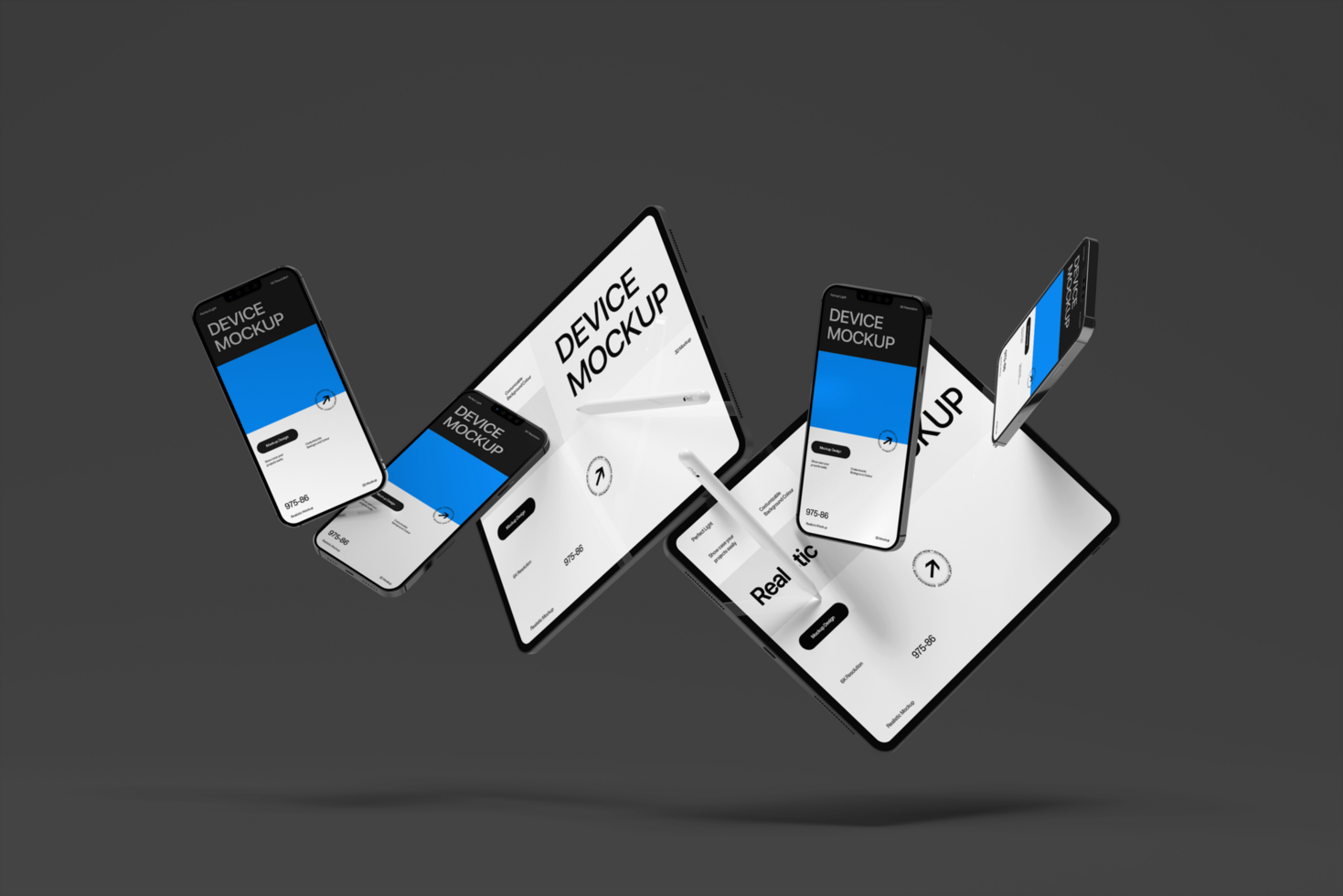 High quality device mockup template psd