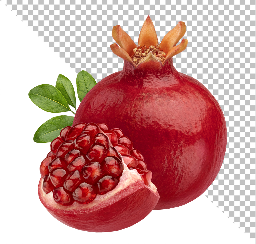 One pomegranate isolated on white background psd