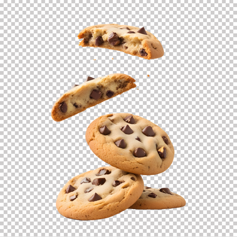 Stack of oatmeal cookies isolated with clipping path psd