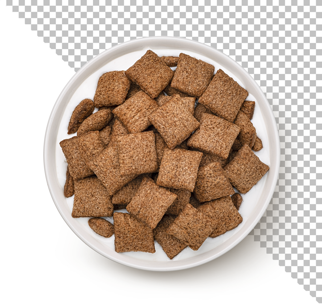 Chocolate corn pads isolated on white background, top view psd