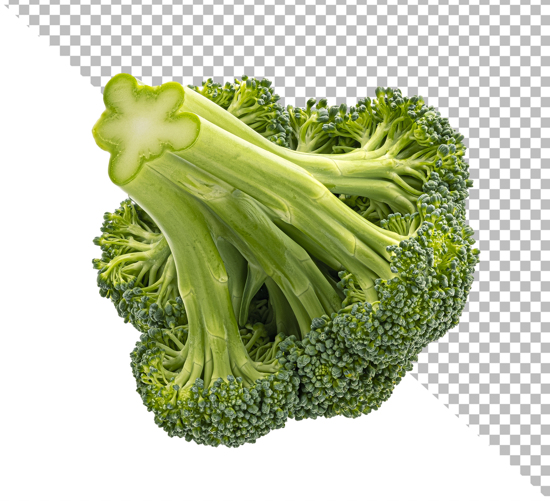 Broccoli isolated on white background psd