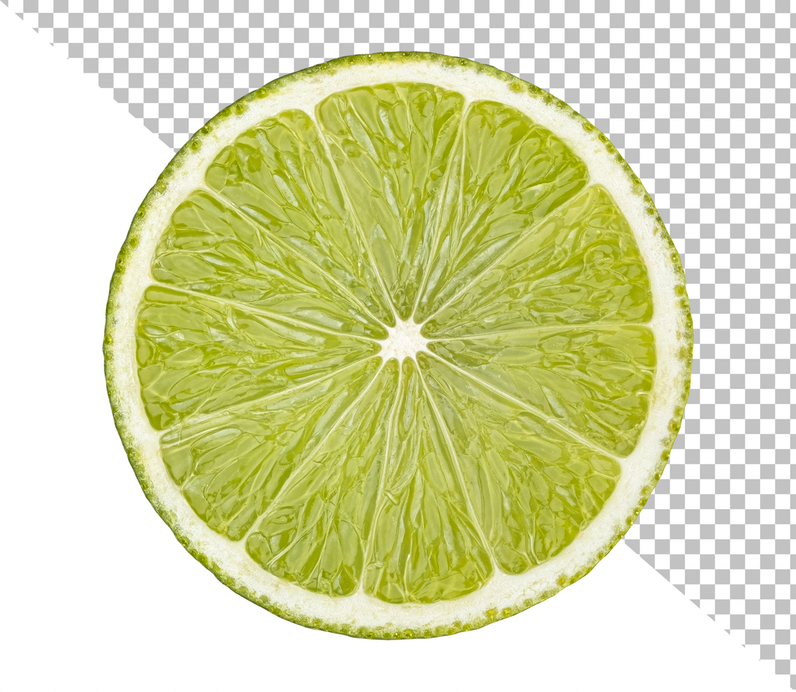 Lime slice isolated on white background psd