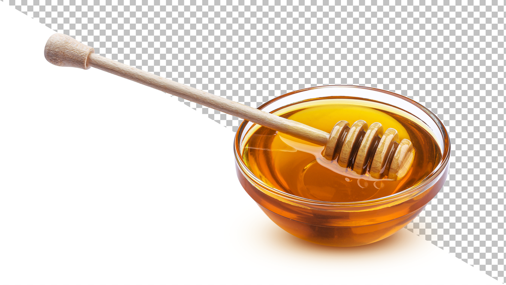 Honey dipper isolated on white background, full depth of field psd