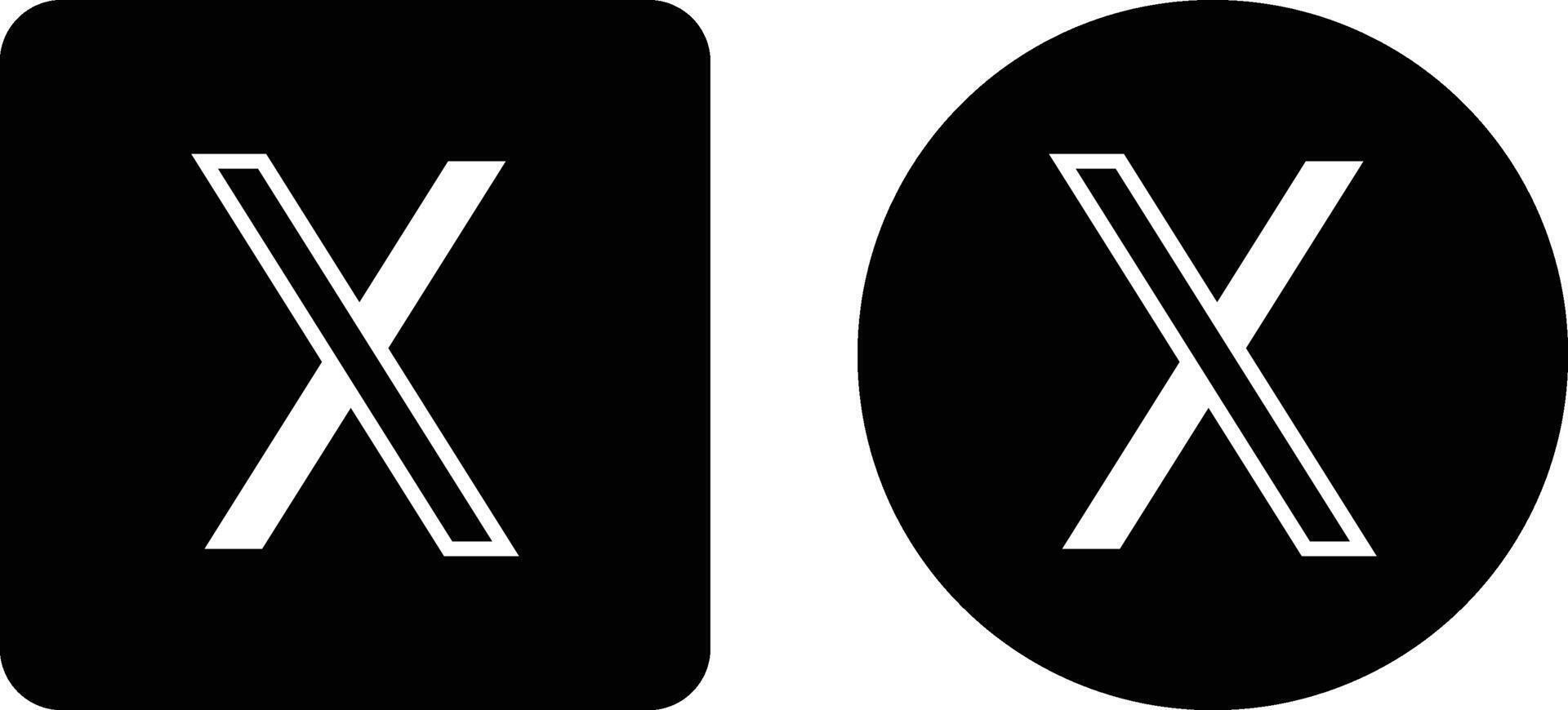 X social media icon vector