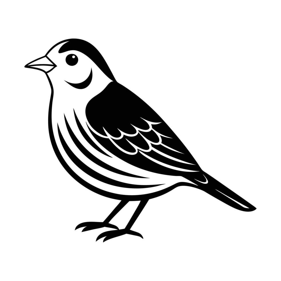 Yellowhammer Silhouette Artistic Design vector