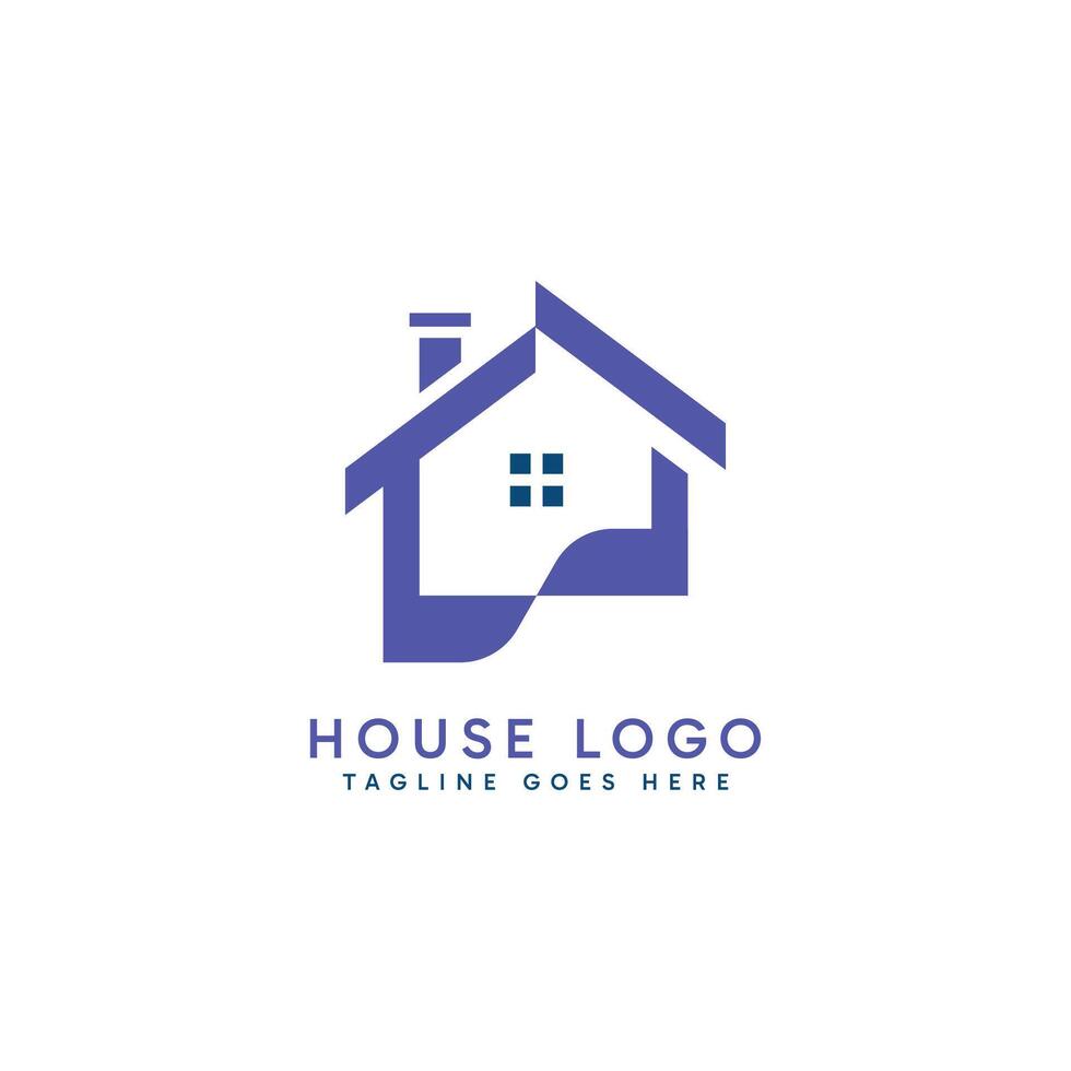 Minimalist house logo symbol icon design illustration. Modern line art style. vector