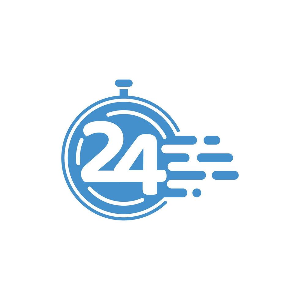 24 Hours Service logo symbol icon design illustration. vector