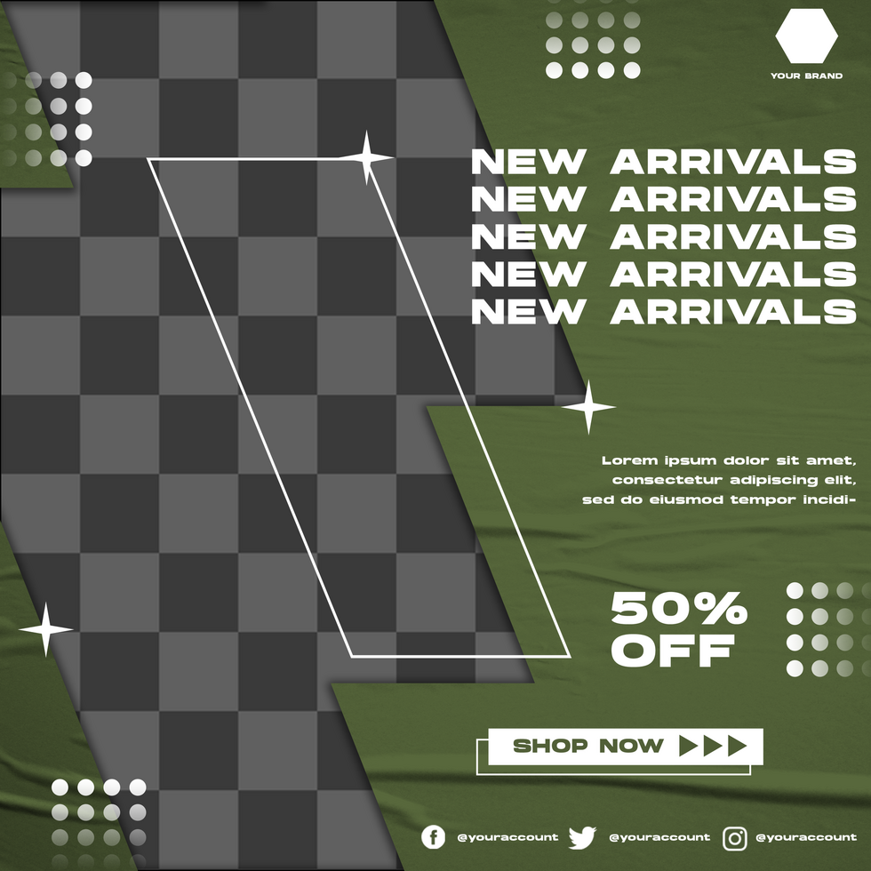 Fashion Green Social Media Template psd