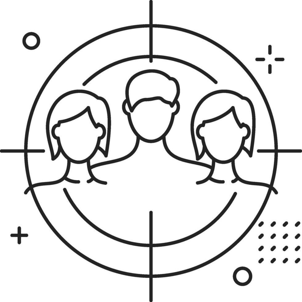 Business icon outline style detailed in black color vector