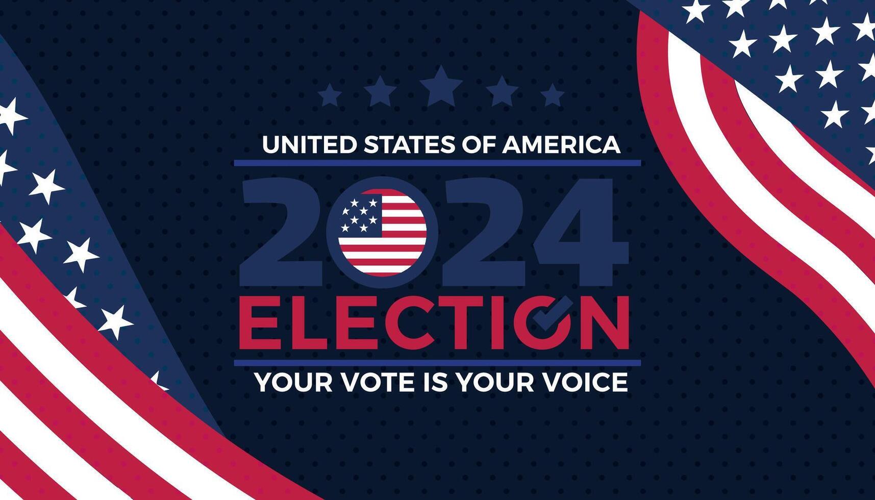 Election day. Vote 2024 in USA , banner design. USA debate of president voting 2024. vector