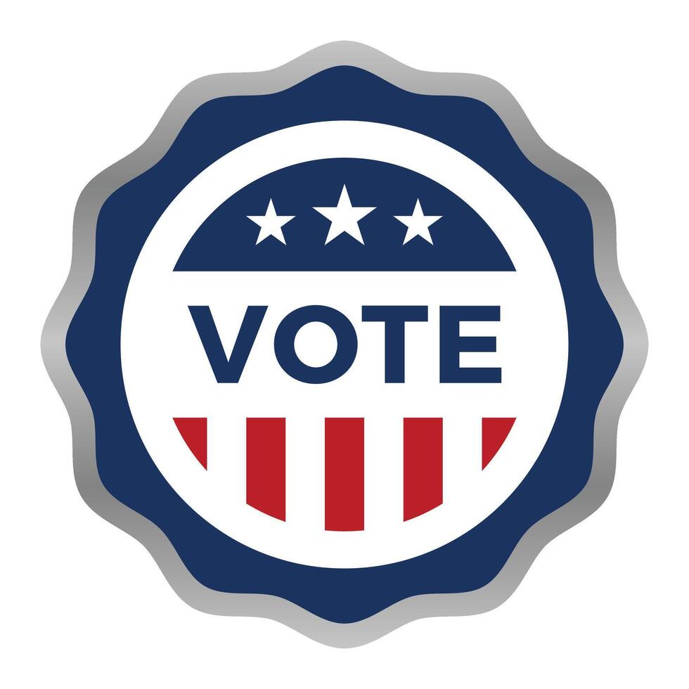 Vote badge - Election Day Badge - USA Elections Badge Icon vector