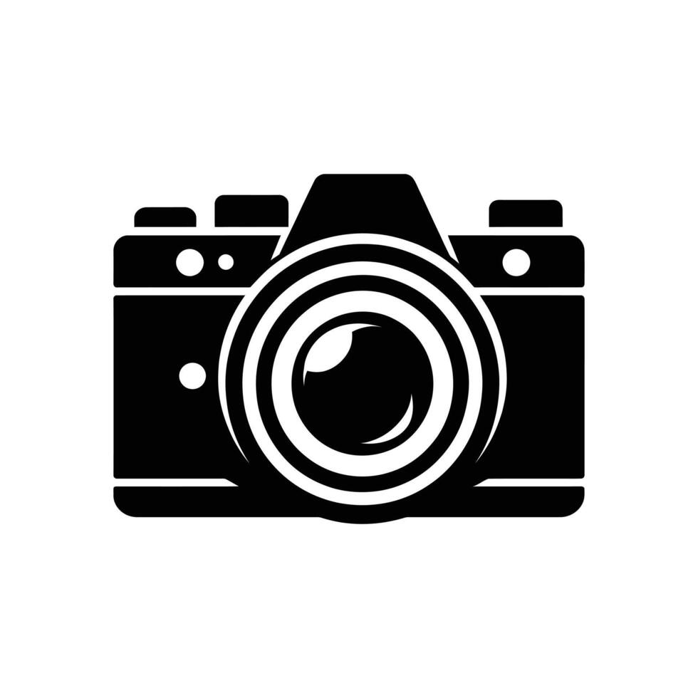 Stylized DSLR Camera Clipart - Essential for Tech and Photography Designs vector