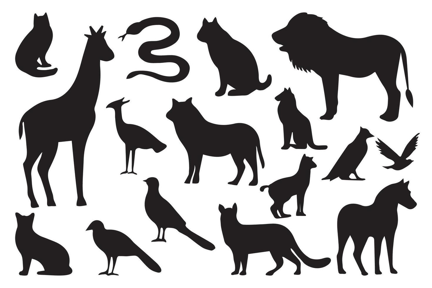Zoo animals collection. illustration vector