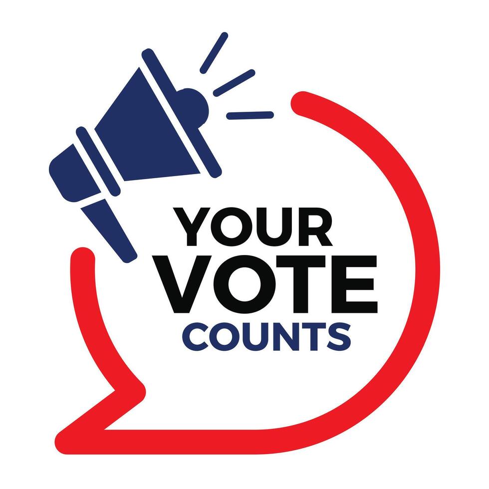 Your vote matters sign on white background vector