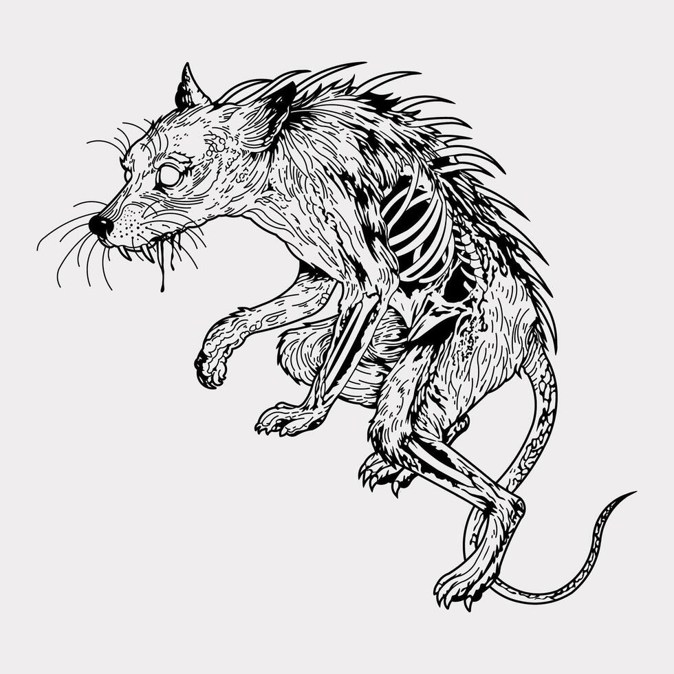 Mythical creature chupacabra illustration vector