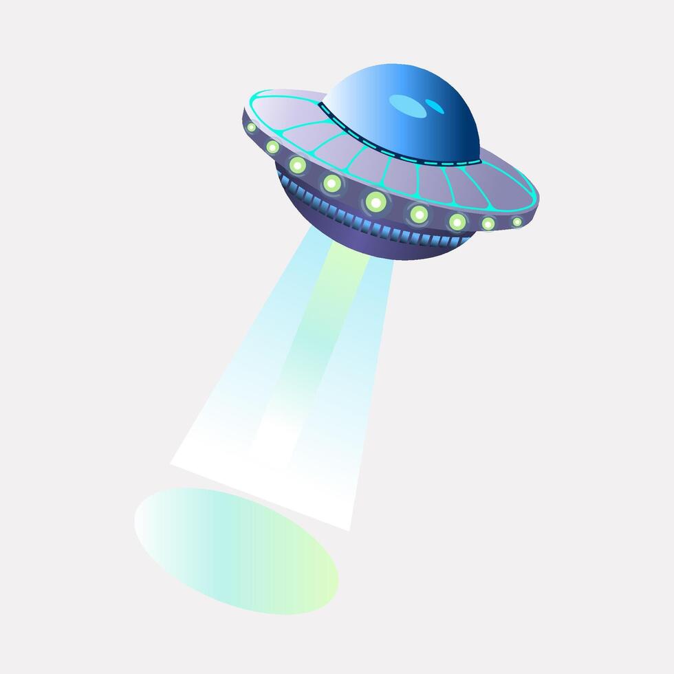Alien UFO flying saucer spaceship vector