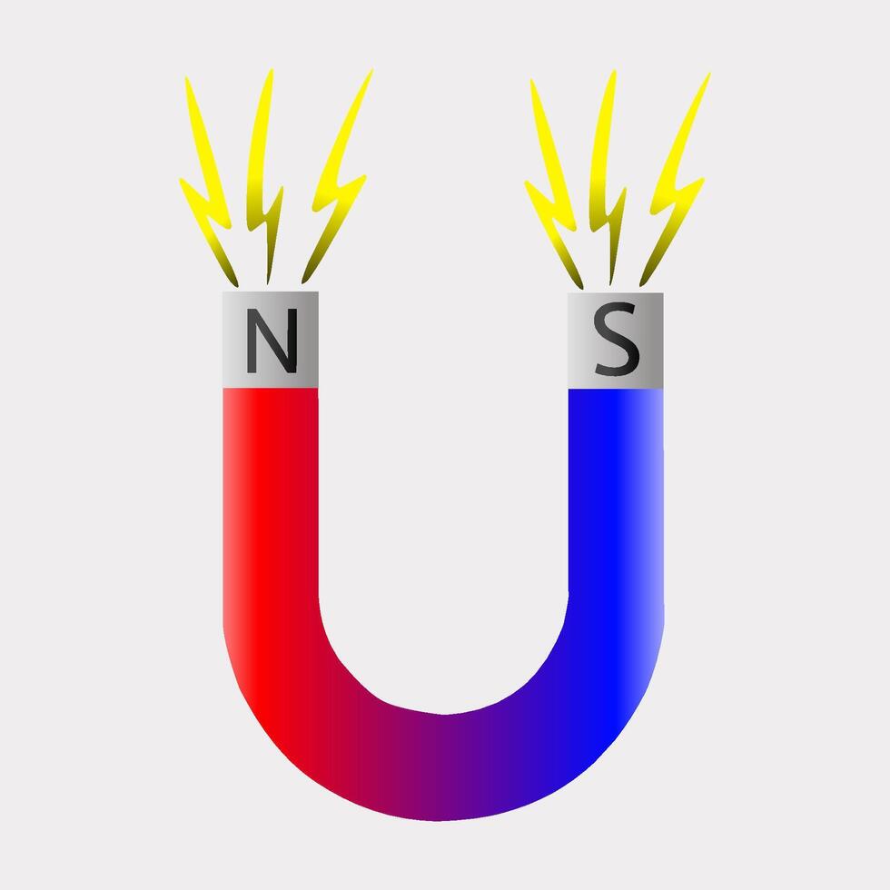 Horseshoe U magnet physics science vector