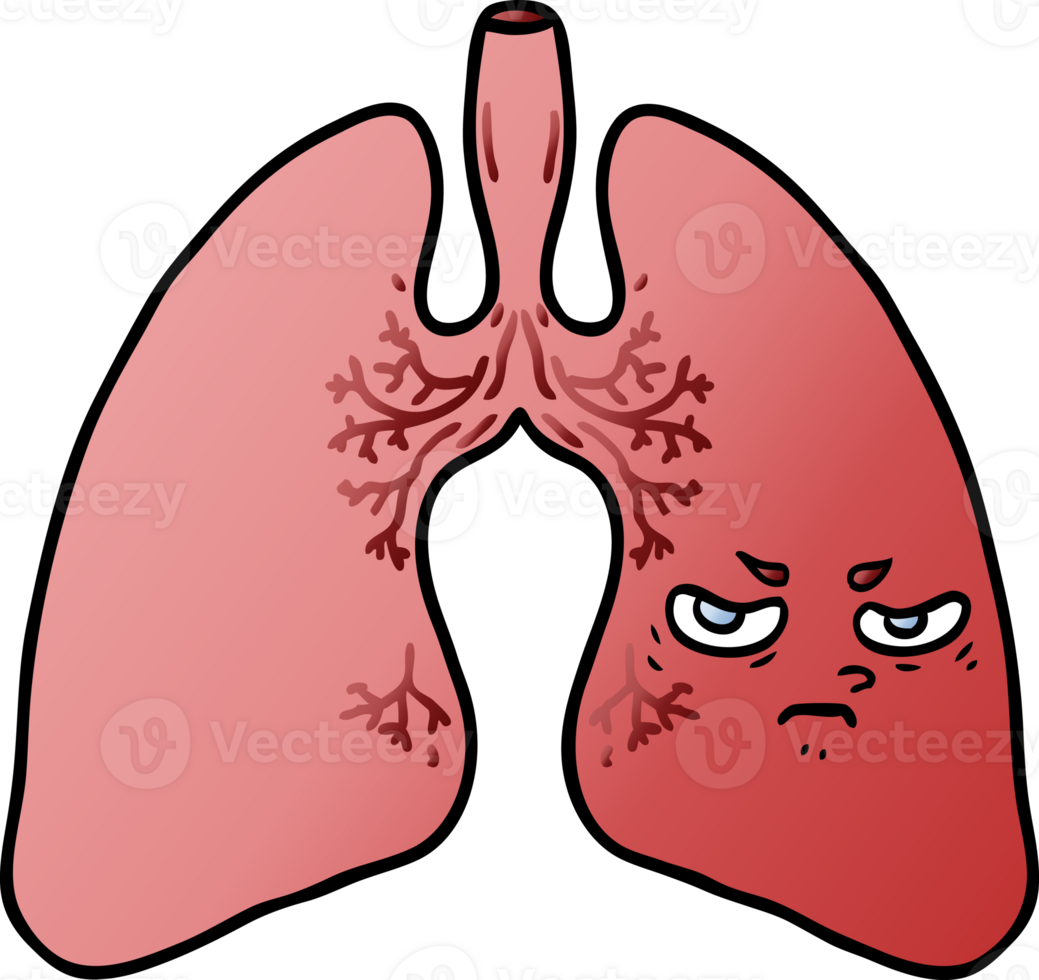 cartoon lungs drawing png