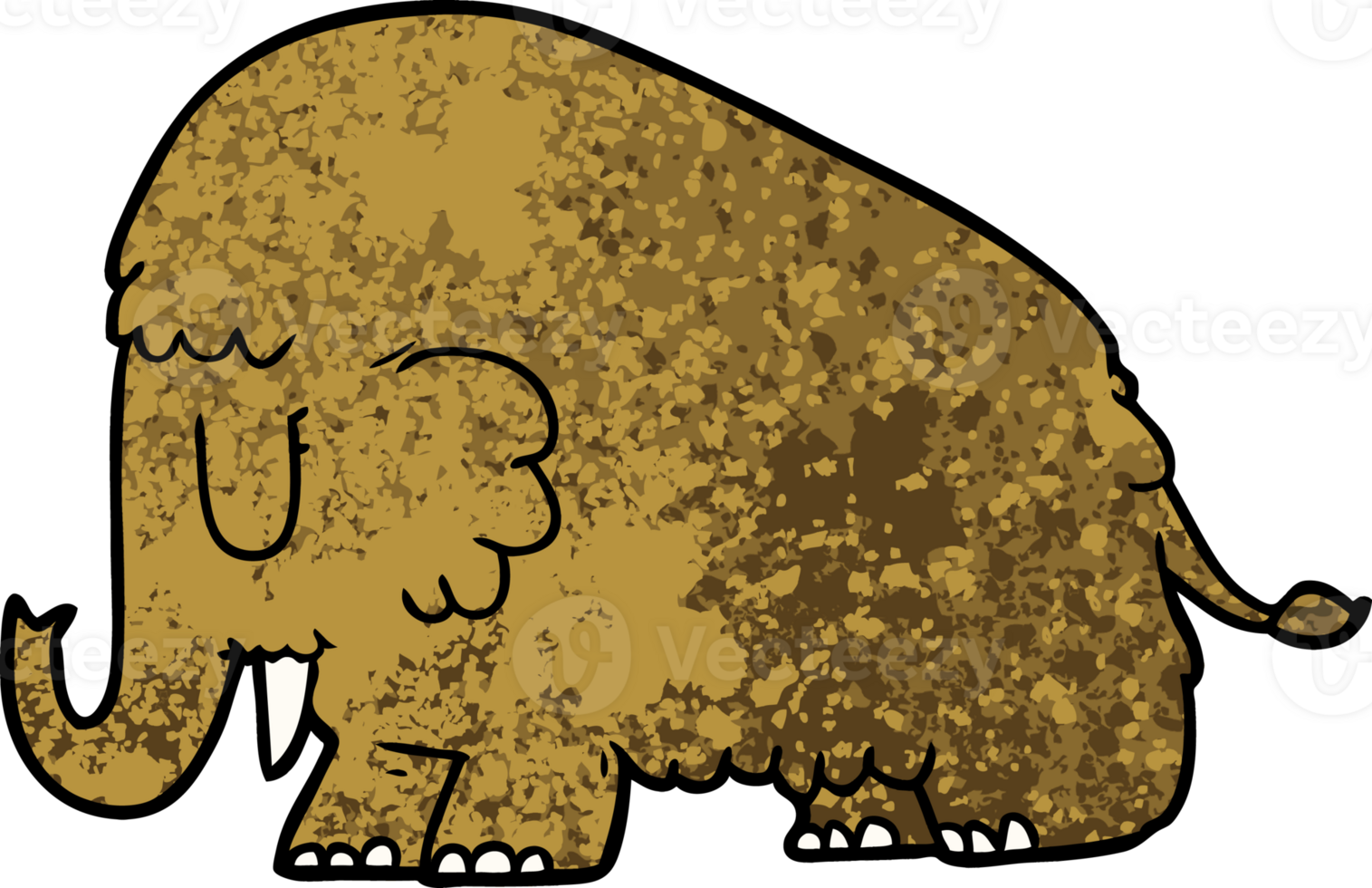 cartoon mammoth drawing png