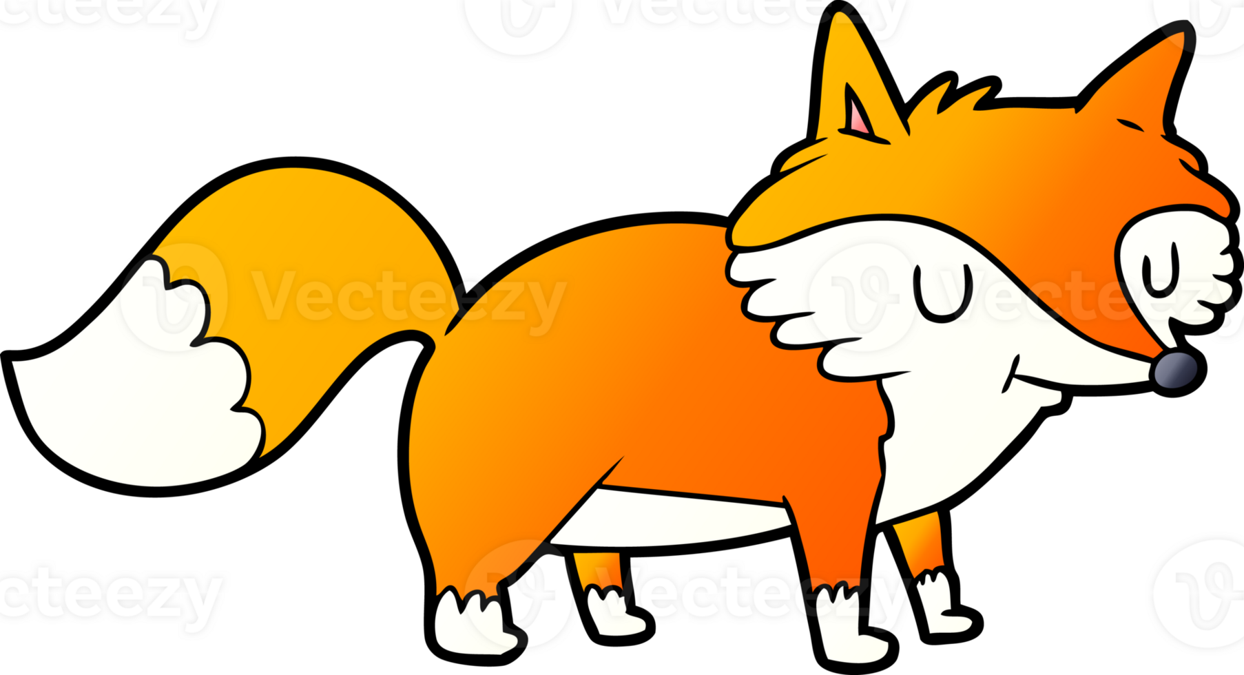 cartoon fox drawing png