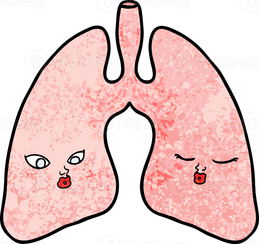 cartoon lungs drawing png